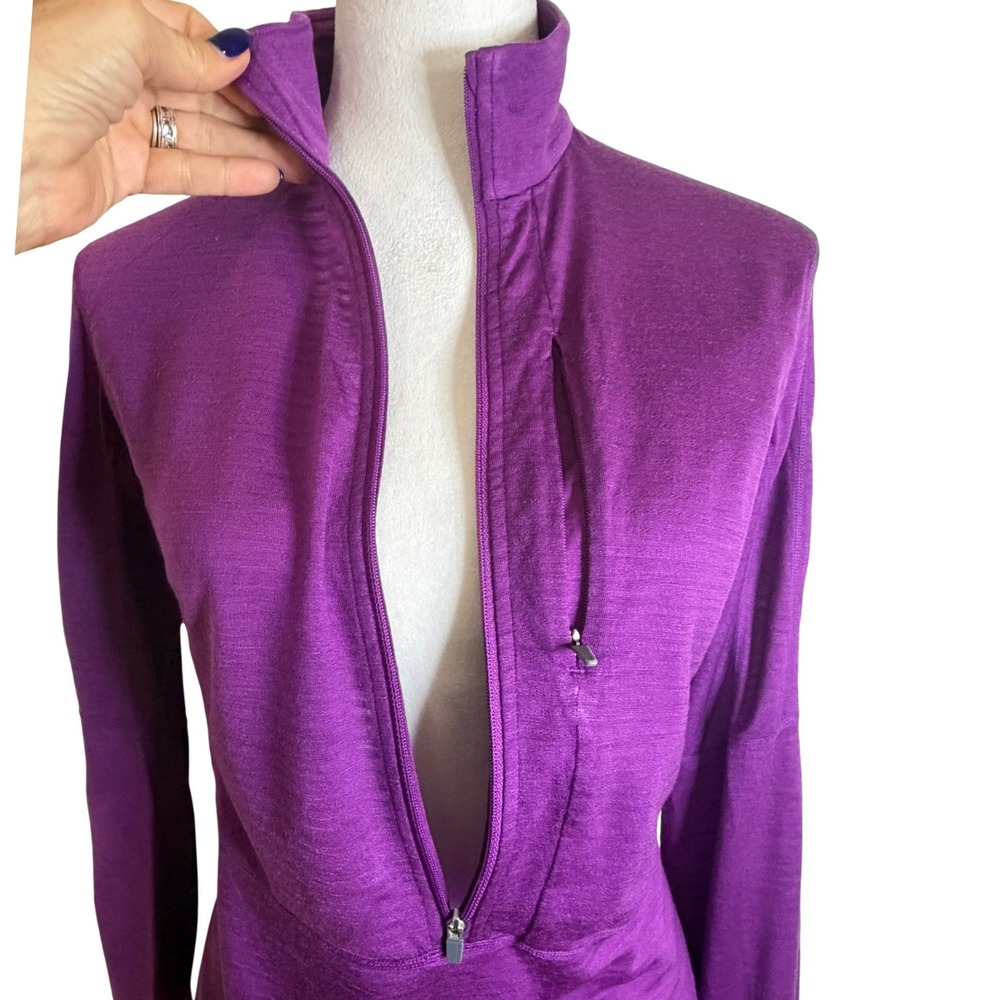 Icebreaker Womens Descender Merino Blend Half Zip Base Layer M Athleisure Hiking - Picture 8 of 11